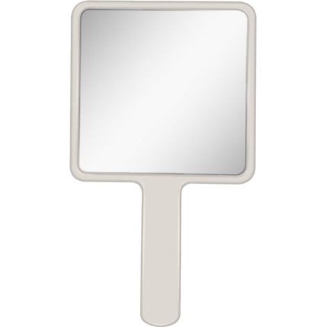 Miroir De Maquillage Portable - Verre Haute Définition Sans Distorsion - Poignées Doubles Ergonomiques - 16 X 9 Cm - Noir Blanc Rose Gris - 1 Pièce (1/5)