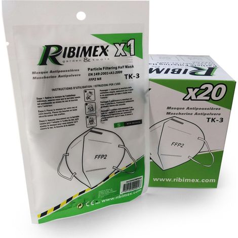 Boite de 20 masques antipousssières FFP2 - Ribimex (1/5)