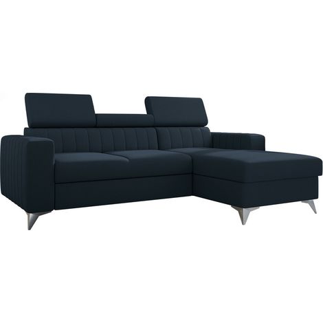 Sofá rinconero Columbus 170, Mono 242, Función de descanso, Caja de ropa de cama, 236x172x82cm (1/5)