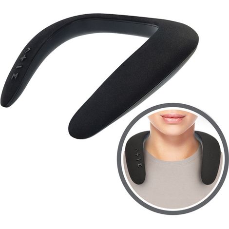 Enceinte Bluetooth portable tour de cou, enceinte corporelle personnelle sans fil et légère pour une utilisation en extérieur, musique privée pour le vélo, la randonnée et les appels mains libres.