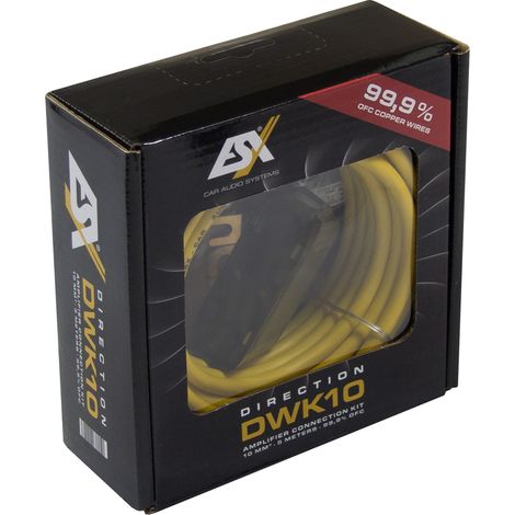 ESX DWK10 - set di cavi per il montaggio dell'amplificatore, sezione 10 mm², rame OFC (1/2)