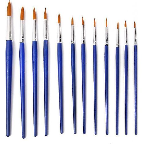 12-teiliges Set spitzer Bürsten