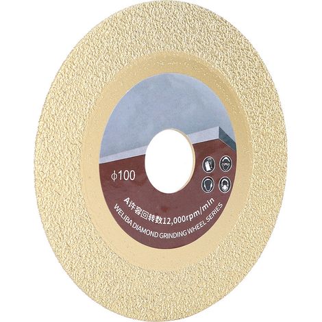 Disque de coupe diamanté à braser plaqué titane 100 mm, maille 60, accessoire (1/5)