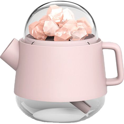Diffuseur d'huiles essentielles silencieux sans fil 360ml, forme bouilloire en pierre de sel, pour maison/dortoir, rose (1/5)