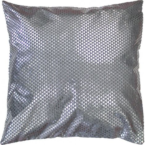 Housse de Coussin Suede Argent C1060 Gris 40 x 40 cm