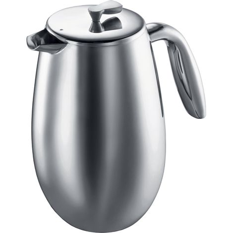 Cafetière à Piston Double Paroi - 1L / 8 Tasses - Acier Inoxydable Mat - Passe au Lave-Vaisselle (1/5)