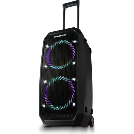 Enceinte Portable avec Bluetooth, Lumières Intégrées, Port Bass Reflex, 320 W, 14 Heures d’autonomie, USB, IPX4, Entrées Guitare et Micro pour Karaoké, Noir (1/5)