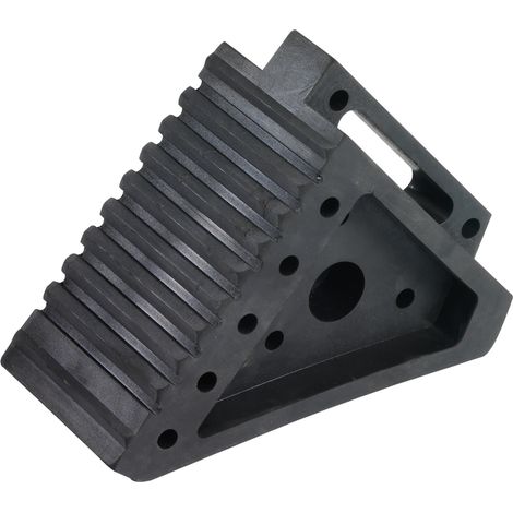 Kstools – Cale pour roue caoutchouc 200 x 150 x 100 mm – Poignée intégrée – Revêtement nervuré – Pour sécuriser remorques et véhicules (1/5)
