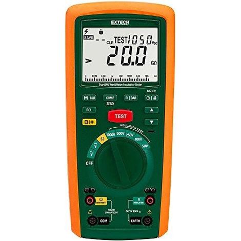 Extech MG320 medidor de aislamiento verde preciso y robusto