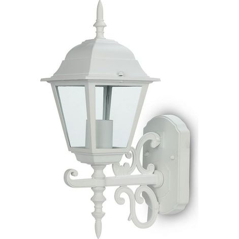 V-TAC Kleine LED-Laternenlampe, E27-Lampenfassung, nach oben gerichtet, Farbe Weiß, IP44