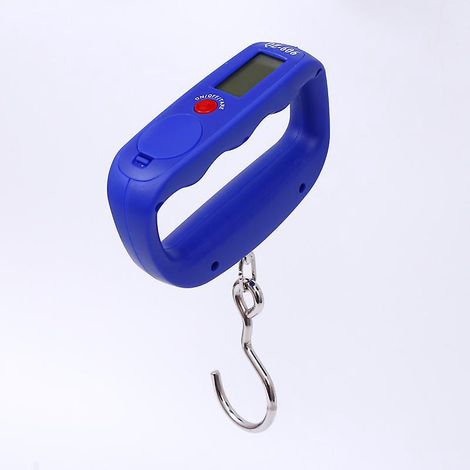 pse-bagages Lectronique Portable (bleu), Mini Pse-bagages Avec Crochet, Pse-bagages Numrique Avec Cran Lcd, Cellule De Charge De Haute Prcision (1/5)