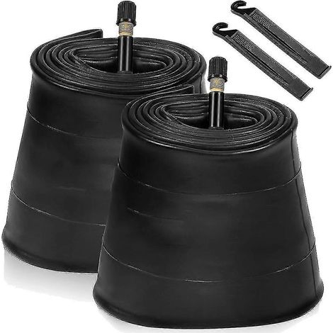 2er-Pack 20x4,0 Fatbike-Schlauch mit 32-mm-AV-Ventil, Fahrradschläuche mit 2 Reifenhebern, für Straße/Berg/E (1/5)