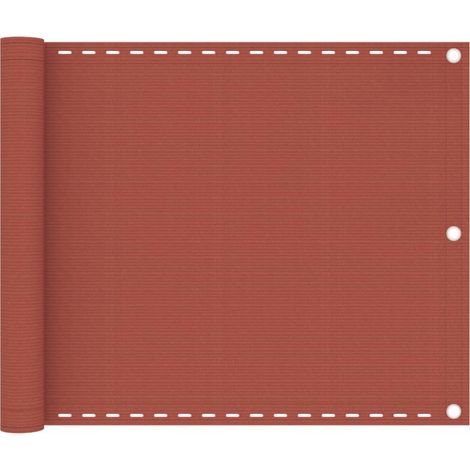 Écran de balcon brise pare vue protection confidentialité 75 x 500 cm PEHD terre cuite