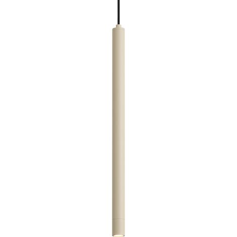QAZQA Lámpara colgante moderna beige con placa de techo integrada (1/5)