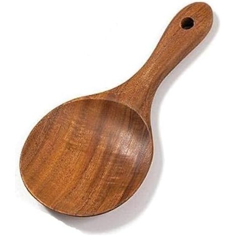 Set di 2 cucchiai da riso in legno - Cucchiai da cucina resistenti al calore - Utensili da cucina antiaderenti multifunzionali (1/4)