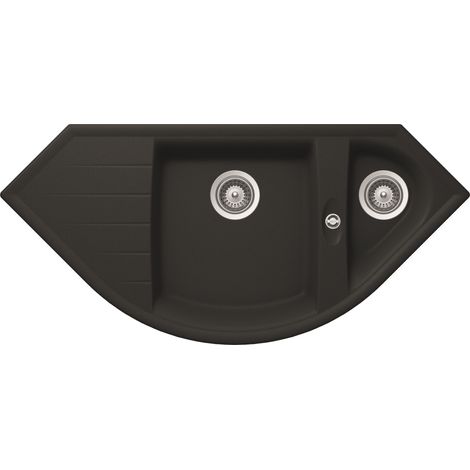 Küchenspüle Einbauspüle Spüle Granit Massiv 110 x 52 Schwarz Respekta Arlington (1/5)