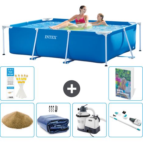 Rechteckiger Frame Pool - 220x150x60 cm - 7-teilig S89