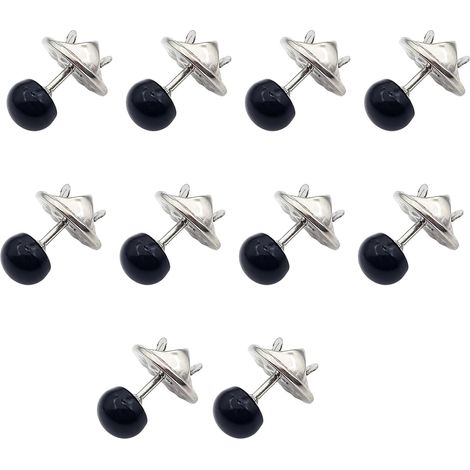 Set of 10 modern curtain clips with artificial alloy beads