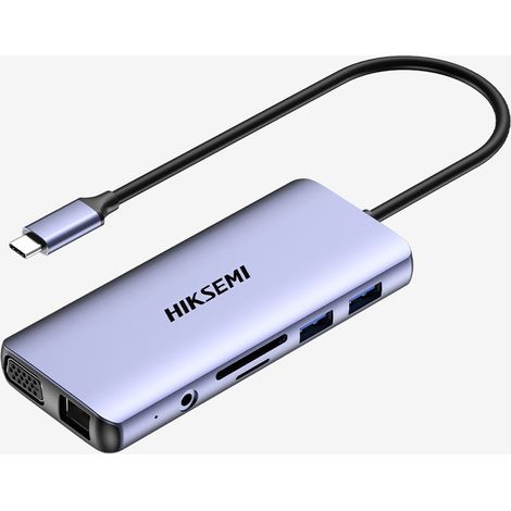 Hikvision HS-HUB-DS11 replicatore di porte e docking station per laptop Cablato USB tipo-C Grigio (1/5)