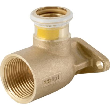 Geberit Mapress Kupfer Anschlusswinkel 90° abgesetzt, Lochkreis 50 mm (Gas),  DN 25,  dø 28 mm, 91106