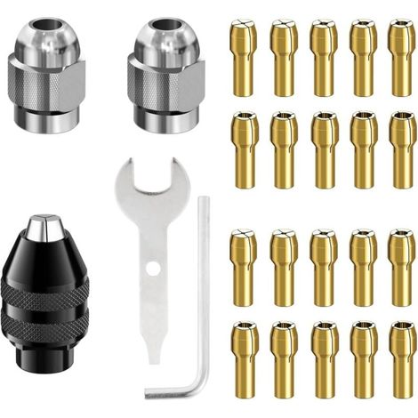Gabarit de serrage, pince en laiton, pince fixe, 20 pièces, mandrin de perçage, adaptateur SDS, mandrin auto-serrant, mandrin en laiton de précision à dégagement rapide, outil de serrage (1/5)