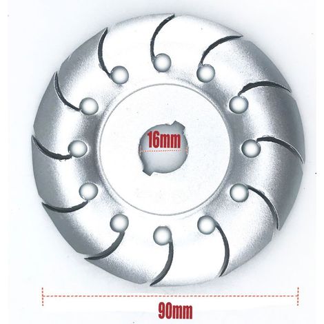 Disque de coupe 90 mm argent, 12 dents, compatible avec meuleuse d'angle, fraise à profiler, fraise à sculpter le bois, fraise à tailler et fraise à ébavurer (1/5)