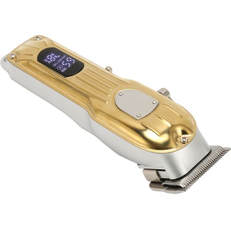 Tondeuse à cheveux électrique en acier inoxydable, batterie 2000 mAh, chargement USB, lame tranchante, pour hommes et garçons (1/5)