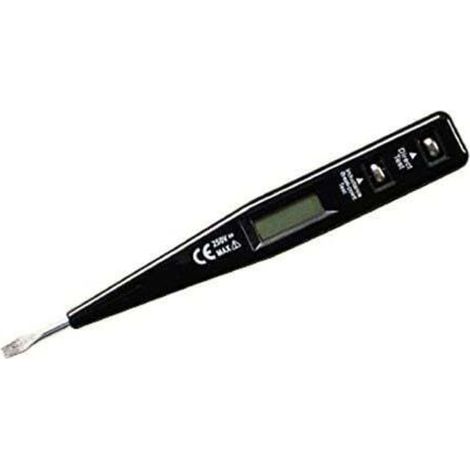 Testeur NuméRique Crayon Tournevis Sonde Testeur de Tension Lumineuse DéTecteur / 12-220V de éLectrique VoltmèTre, Noir,de (1/4)