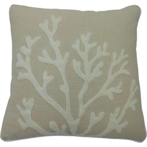 Domo Mea Cuscino Decorativo Beige 45x45 cm Motivo Corallo Morbido (1/5)