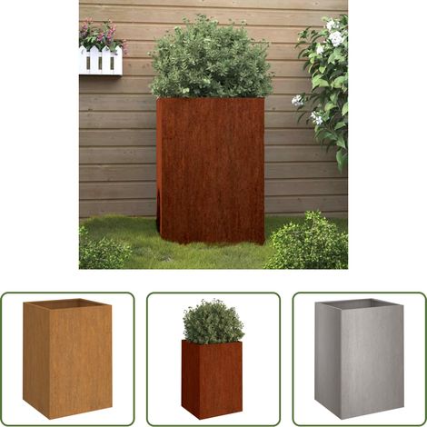 Jardinière décorative - Jardinière 42x38x75 cm acier corten (1/5)