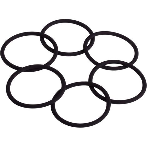 Élastiques à cheveux Donegal noirs (FA-5820) 1 paquet - 12 pièces