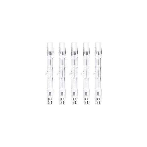 Dimmable R7S 78mm 80W Ampoule Halogène Crayon AC220-240V 1390lm J78 Projecteur Halogène Linéaire pour l’éclairage de paysage, sécurité, lampadaire (Lot de 5, Blanc Chaud 2800K) H450 (1/5)