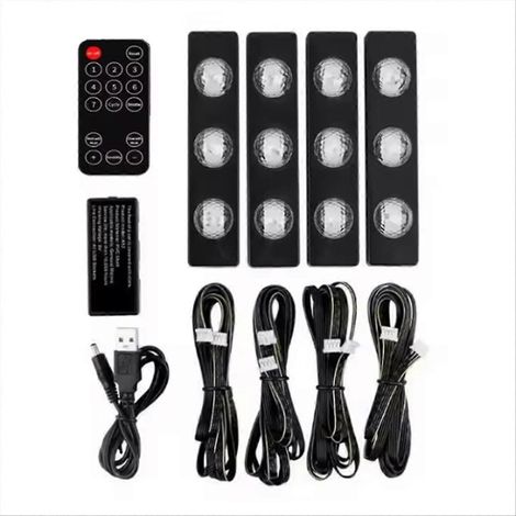 Un montón de LED RGB USB de 4 bandas entrando en el coche. (1/5)