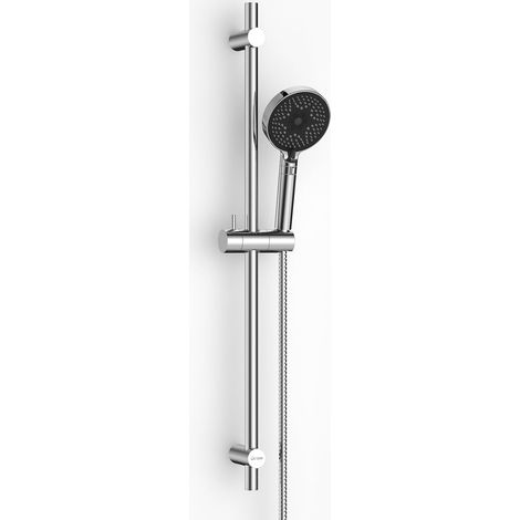 90cm Ensemble Barre de Douche en Acier Inoxydable, Colonne de Douche sans Mitigeur, avec Douchette à Main (3 Jets) et 1.5m Inox Tuyau Flexible, Support Shower Head with Fixture, Chromé (1/5)