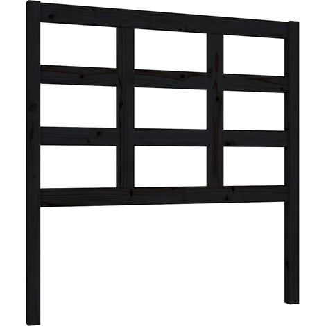 Maison Exclusive - Cabecero de cama madera maciza de pino negro 9 (1/5)