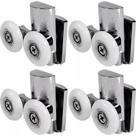 Shower Door Rollers, 23mm Shower Door Wheels for Top or Bottom Installation, Sliding Shower Door Roller for Bathroom Enclosure with Glass Door (1/4)