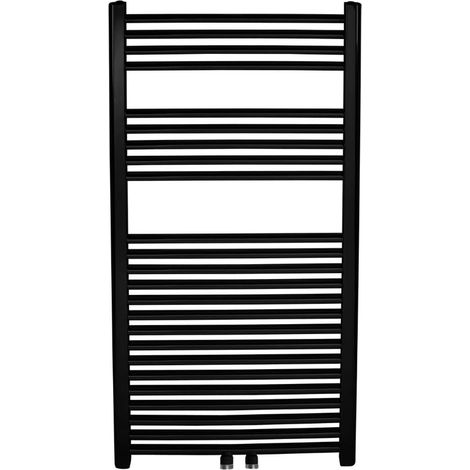 Novaservis Badheizkörper - Heizelement gerade 120 cm, mattschwarz 450/1200/RS,5