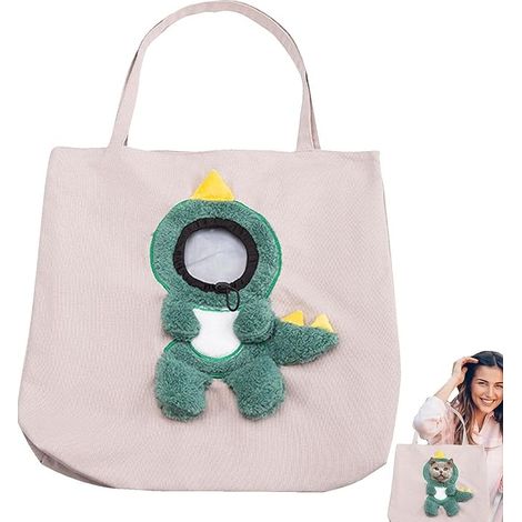 Sac pour animaux de compagnie, sac mains libres pour chiens et chats, sac bandoulière en toile, sac de poitrine respirant (1/5)