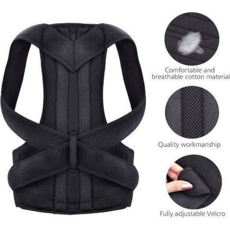 XX Correcteur de Posture, Ceinture Maintien de Dos Réglable et Confortable Support de Dos et l’épaule Soulager multicol PROTEGE-DOS (1/4)