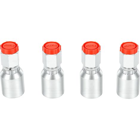 Tuyau I.D à sertir sur raccord hydraulique, adaptateur en acier allié pour Mini pelle chinoise 60x23mm, M14x1, 5 à 1/4 pouces, 4 pièces (1/5)