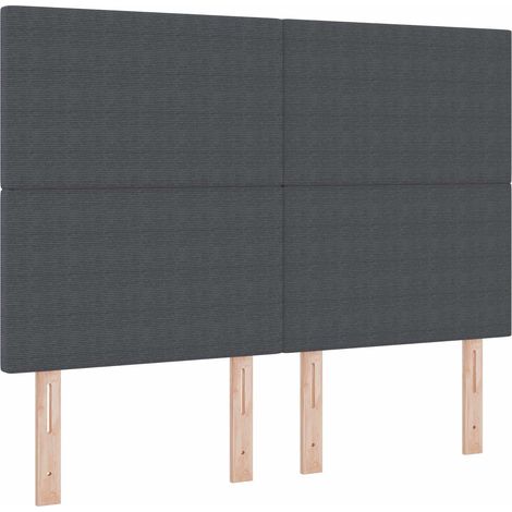 Maison Exclusive - Testiera LED con testiera Grigio scuro 160 cm Tessuto in Cords