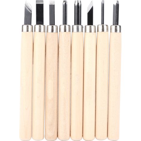 Kit de 8 couteaux de sculpture sur bois pour artisanat, modelage argile, savon et citrouille (1/5)