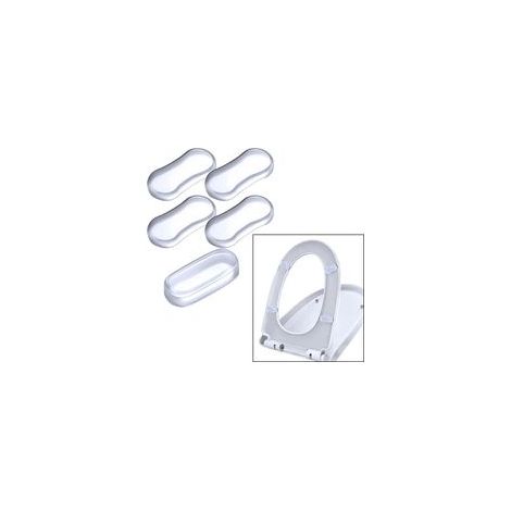 Lot de 5 tampons de rechange en silicone pour siège de toilette - Pour maison, hôtel, école, salle de bain (1/5)