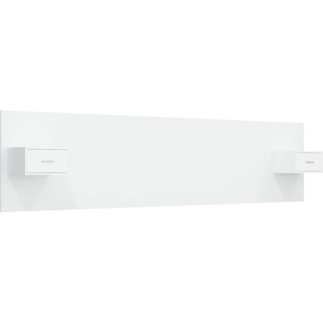 Maison Exclusive - Testiera per Letto con Comodini in Legno Multistrato Bianco