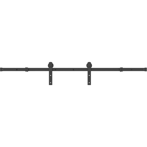Maison Exclusive - Kit di Binari per Porte Scorrevoli 183 cm Acciaio Nero