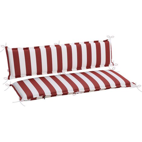 Aoodor Outdoor-Bankkissen mit Steppung, 150×45 cm, farbecht, 3-Sitzer mit Rückenlehne für Rasen- und Gartenbänke, Terrasse, Schaukel (1/5)