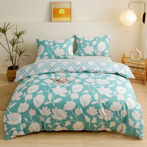 Housse De Couette - Microfibre - 200x200 Cm - Pour Enfants Filles - Ensemble 3 Pièces Avec Fermeture Éclair