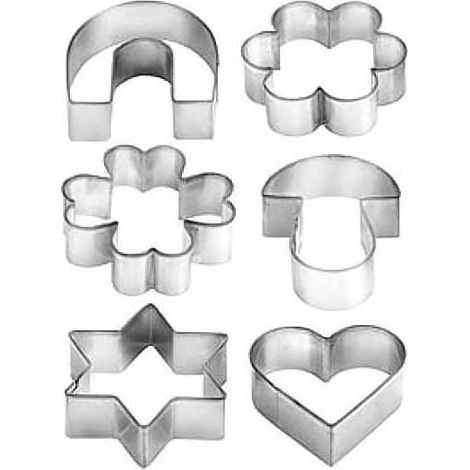 Set de 6 cortadores de galletas con símbolos y mezclas, Delicia Tescoma 631380