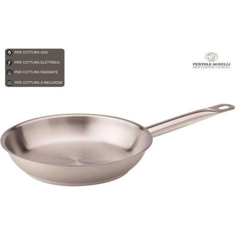 Padella Professionale in Acciaio Inox Agnelli 28 cm