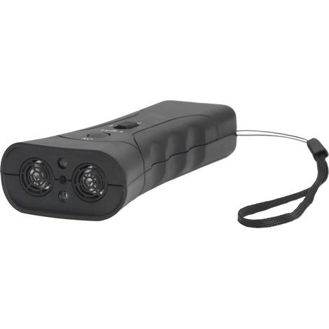 Entraîneur de chien à ultrasons avec LED et poignée ergonomique, portable, pour la maison et l'extérieur. (1/5)